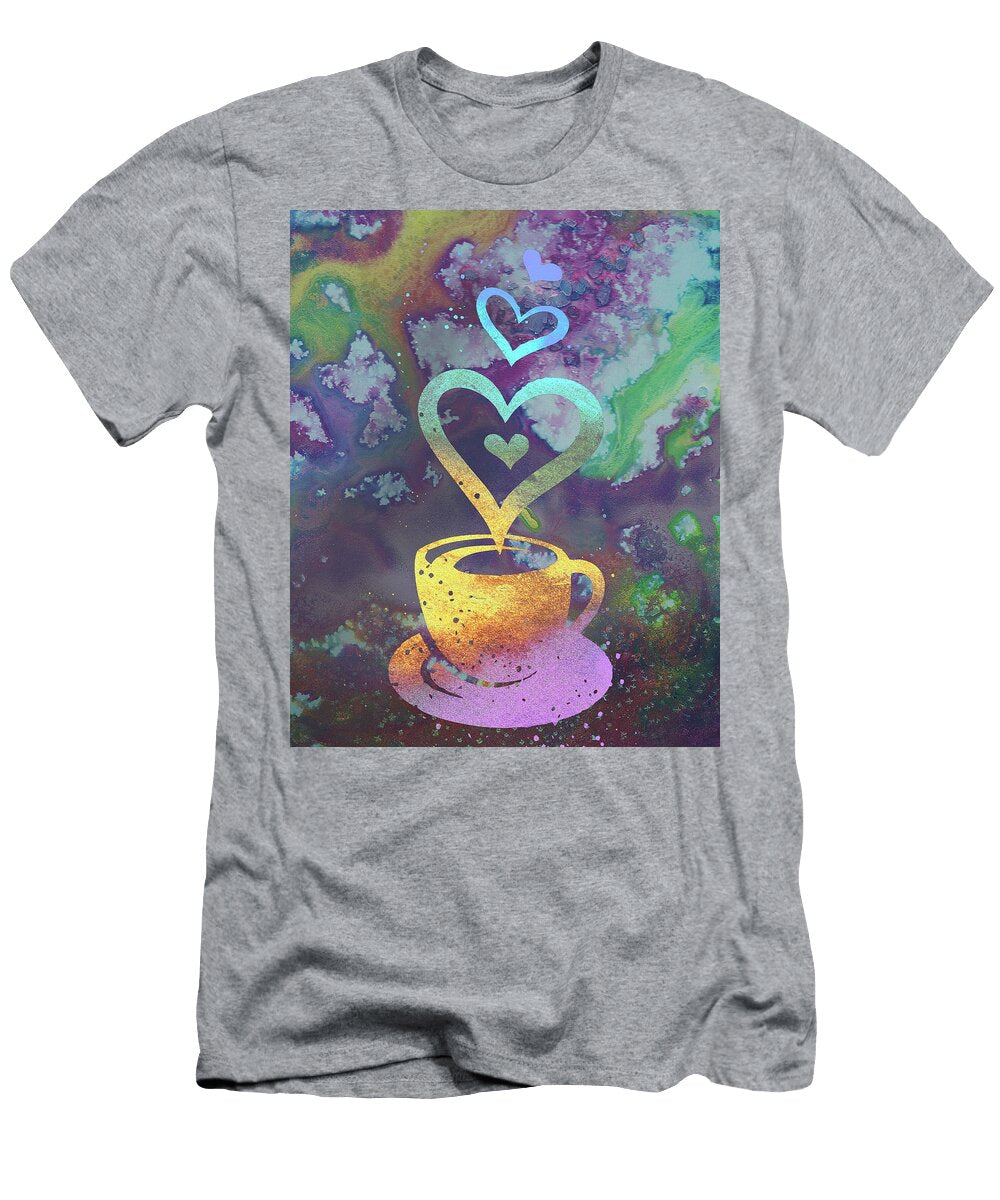 Sweet Rainbow Coffee Cup Delicious Colorful Bright Watercolor Iii Irina Sztukowski T-Shirt