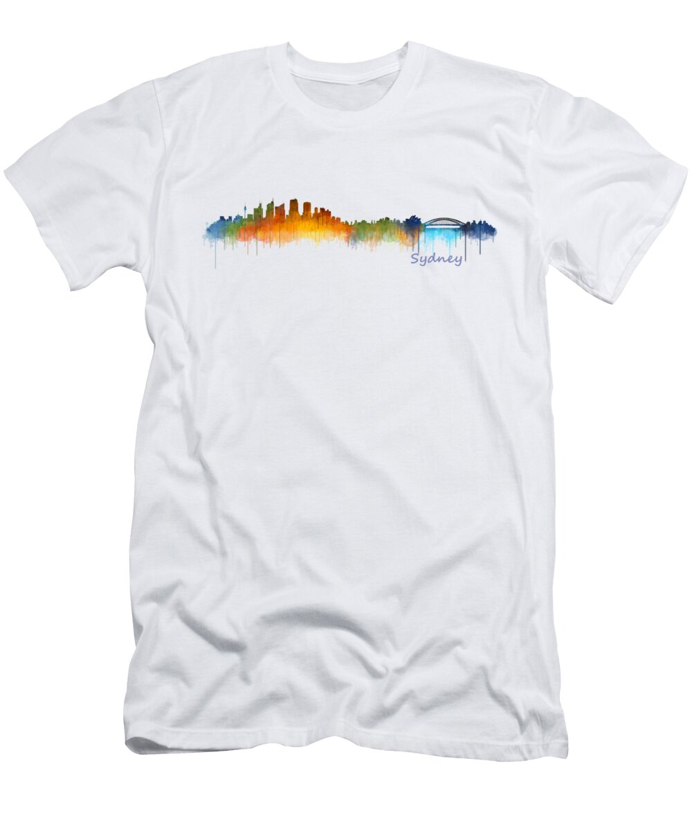Sydney City Skyline Hq V2 Hq Photo T-Shirt