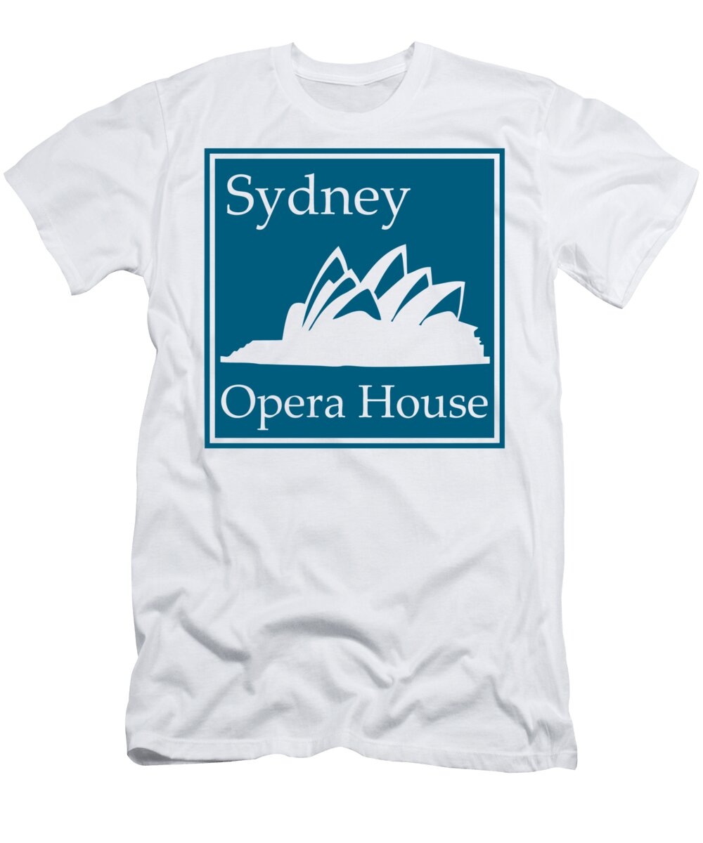 Sydney Opera House in Blue Lagoon Custom Home Fashions T-Shirt
