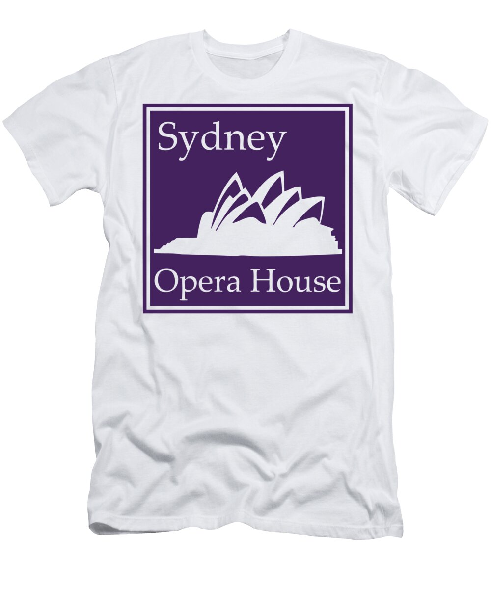 Sydney Opera House in Purple Custom Home Fashions T-Shirt