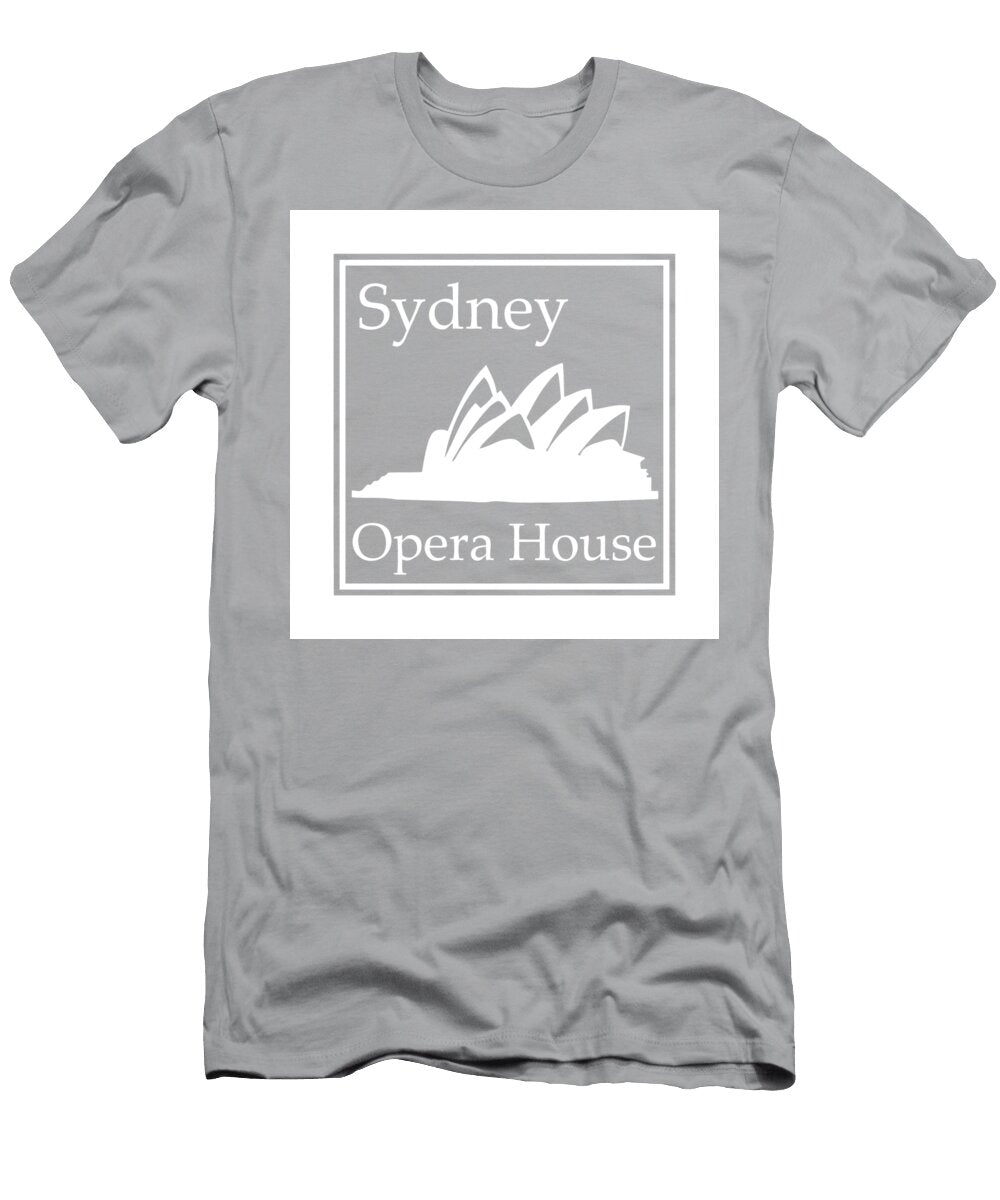 Sydney Opera House in White Inverse Custom Home Fashions T-Shirt