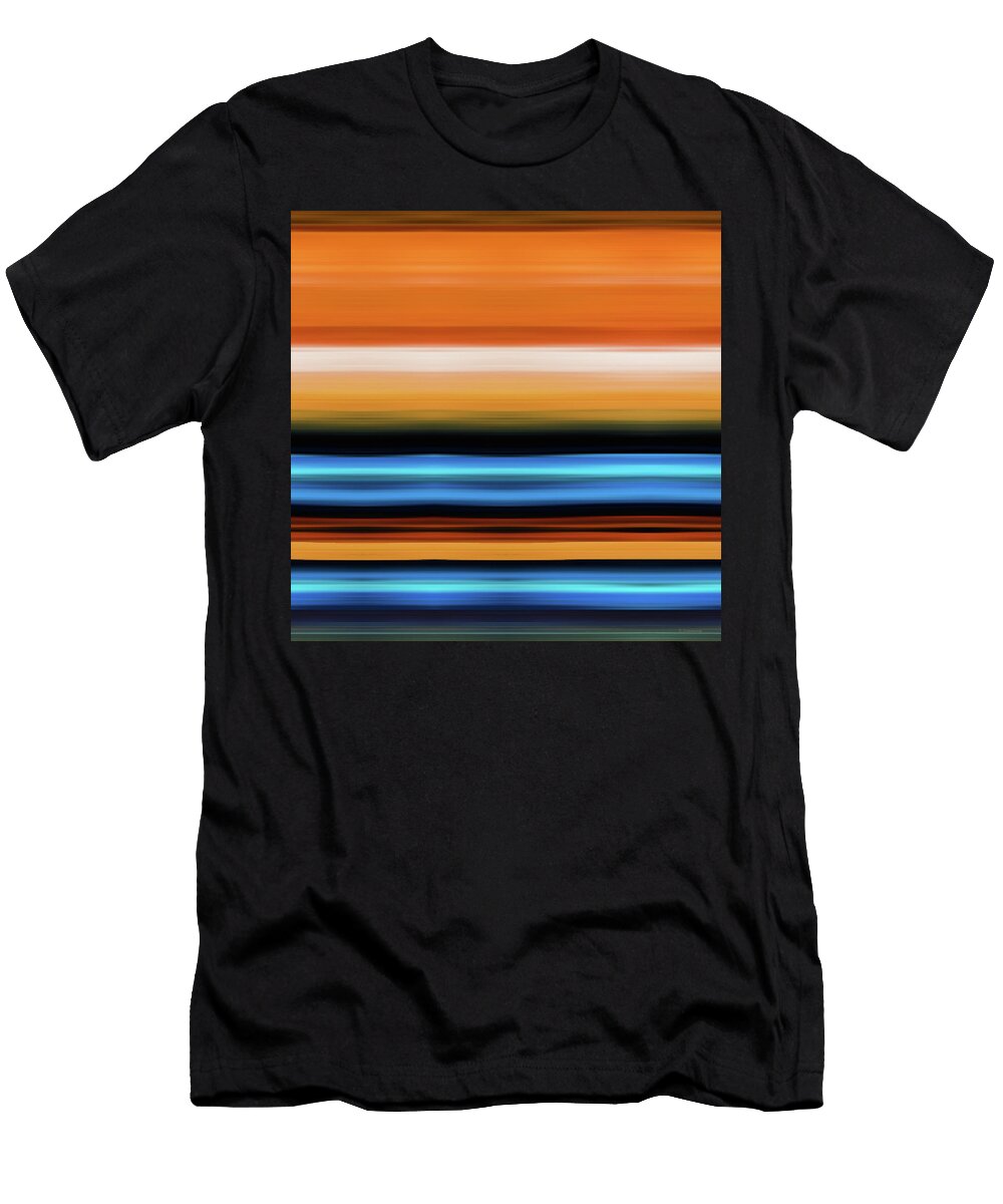 Tangerine Daydream Blue and Orange Art Sharon Cummings T-Shirt