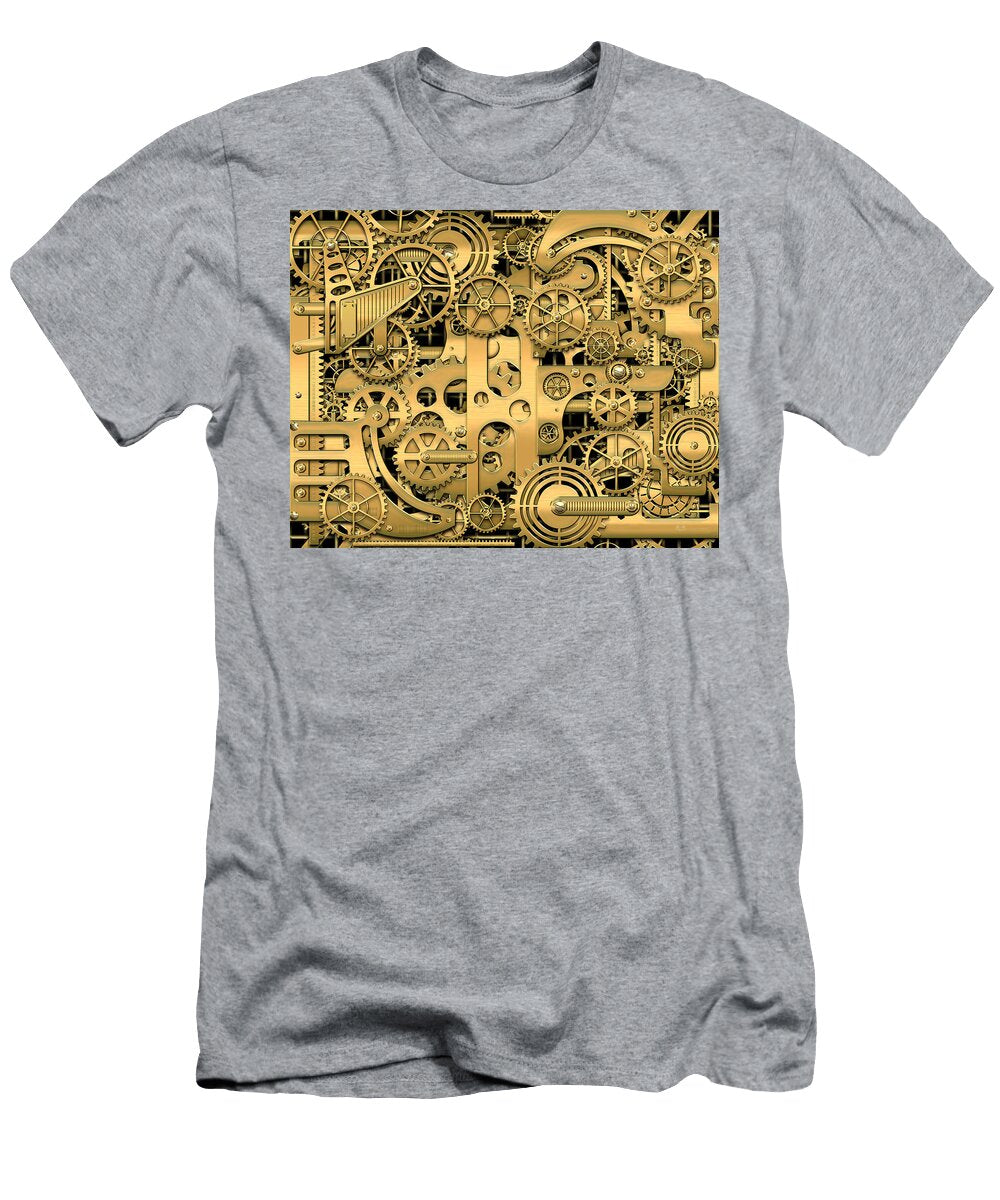 Techno Worlds Complexity and Complications Clockwork Gold Serge Averbukh T-Shirt