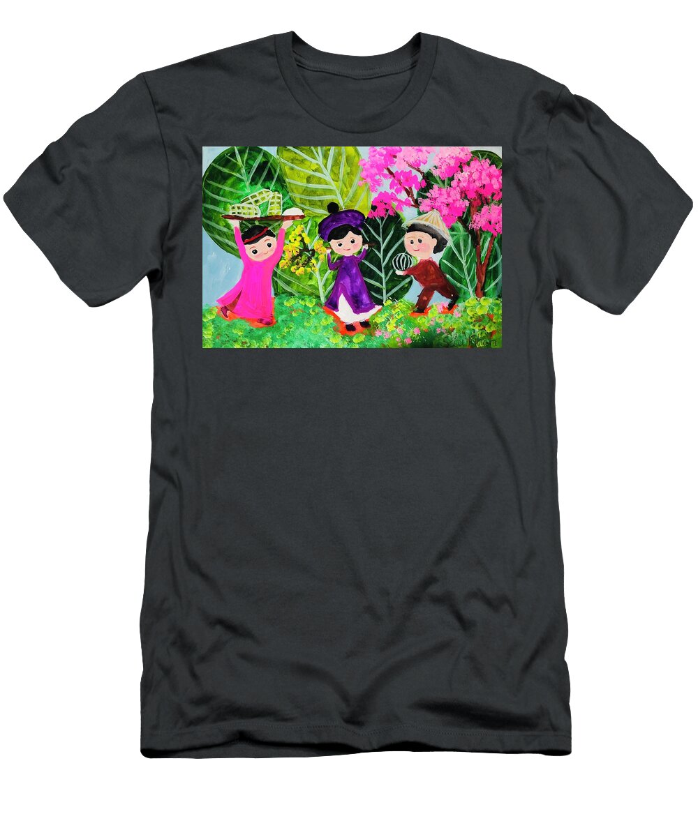 Tet Luna New Year Saigon Tattoo Llc Kids Artist Team T-Shirt