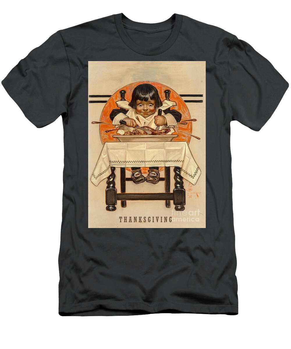 Thanksgiving Vintage Poster By Joseph Leyendecker Ruben Hubbard T-Shirt