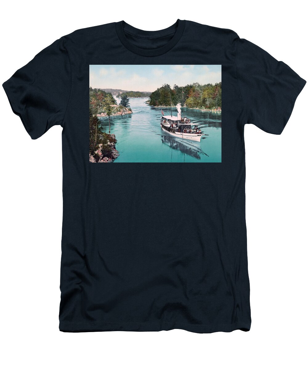 The Captain Visger Steamboat in Lost Channel Thousand Islands 1901 War Is Hell Store T-Shirt