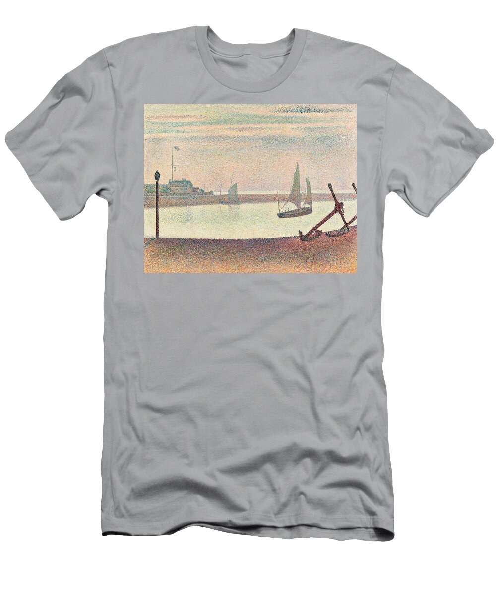The Channel At Gravelines Evening Georges Pierre Seurat T-Shirt