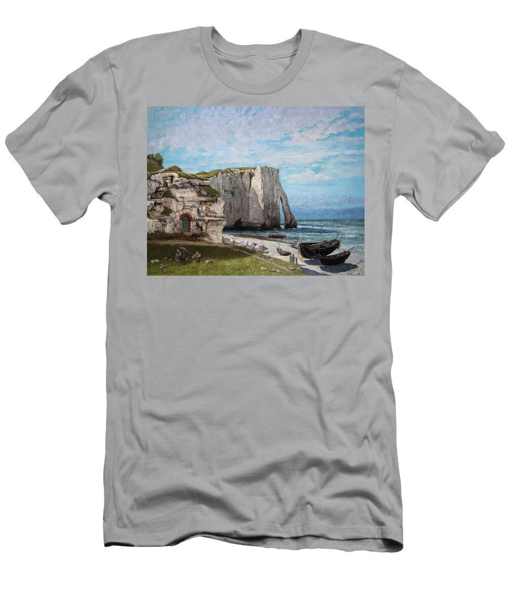 The Cliffs At Etretat After a Storm Gustave Courbet 1870 Gustave Courbet T-Shirt