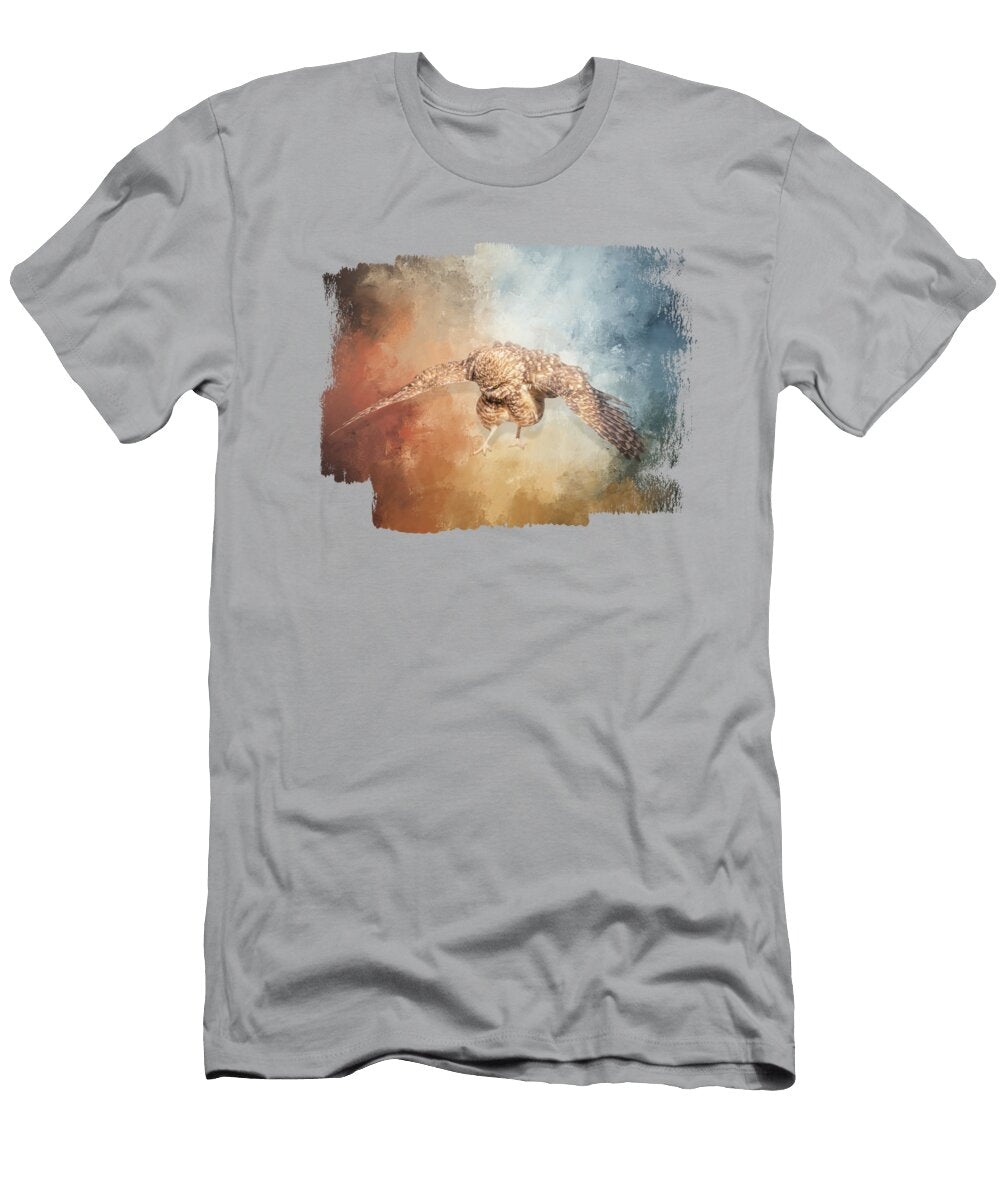 The Dance of the Burrowing Owl Elisabeth Lucas T-Shirt