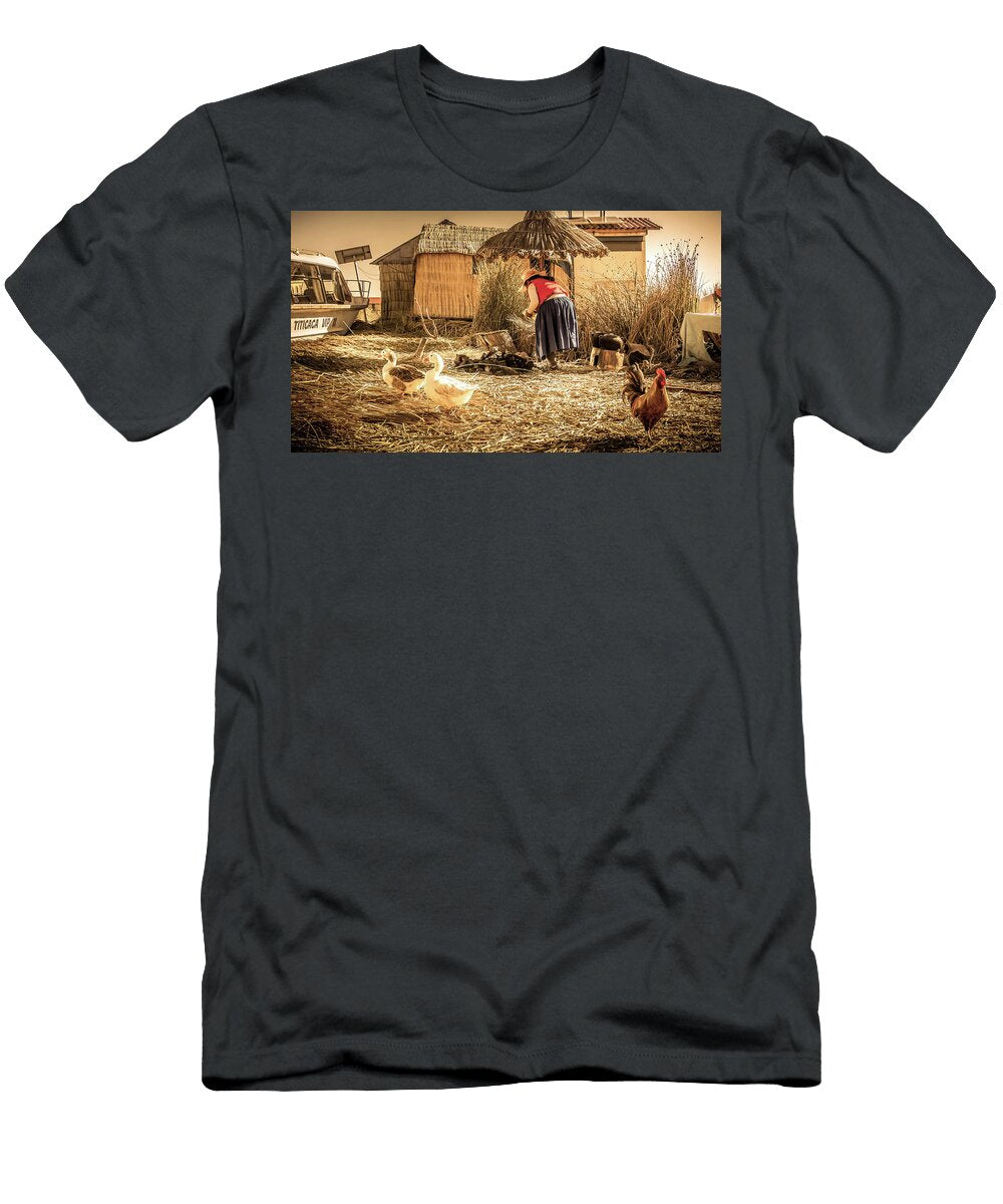 The Floating Island of Uros LA Moon Art T-Shirt
