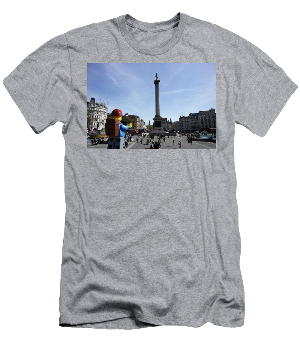 The Lego Backpacker in Trafalgar Square in London the Lego Backpacker T-Shirt
