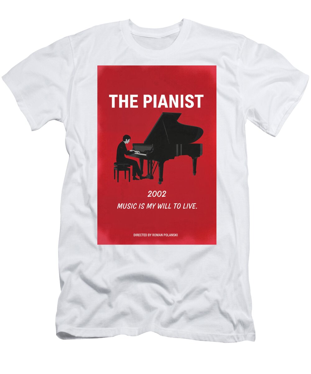 The Pianist Minimal Movie Poster Sampadart Gallery T-Shirt