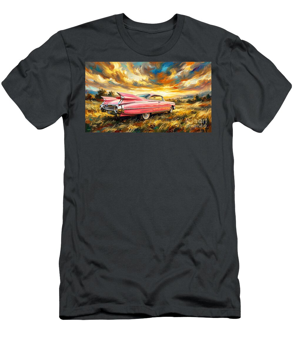 The Pink Cadillac Automotive Art 20260512j Wingsdomain Art and Photography T-Shirt