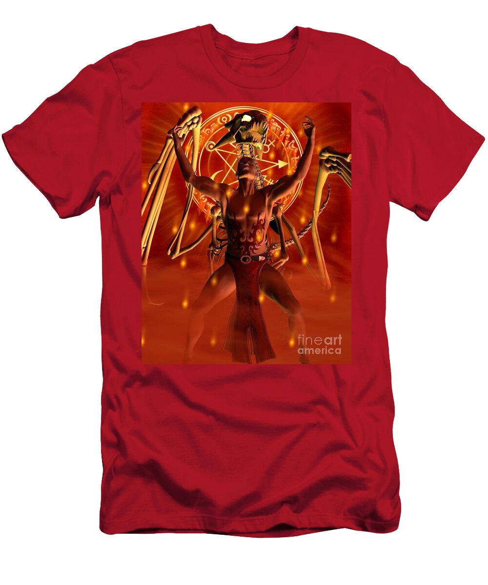 The Sorcerer Summoning Fairy Fantasies T-Shirt