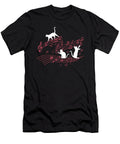 Three Cats Playing on Musical Notes Musician Shirtom T-Shirt