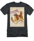 Three Dogs Playing in the Snow John Charlton T-Shirt