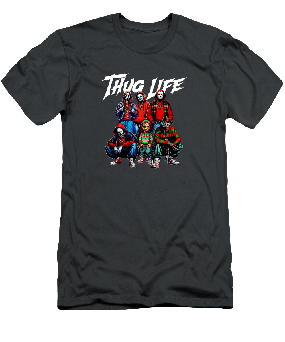 Thug Life Horror Movie Movie Killer Scary Luke Moore T-Shirt