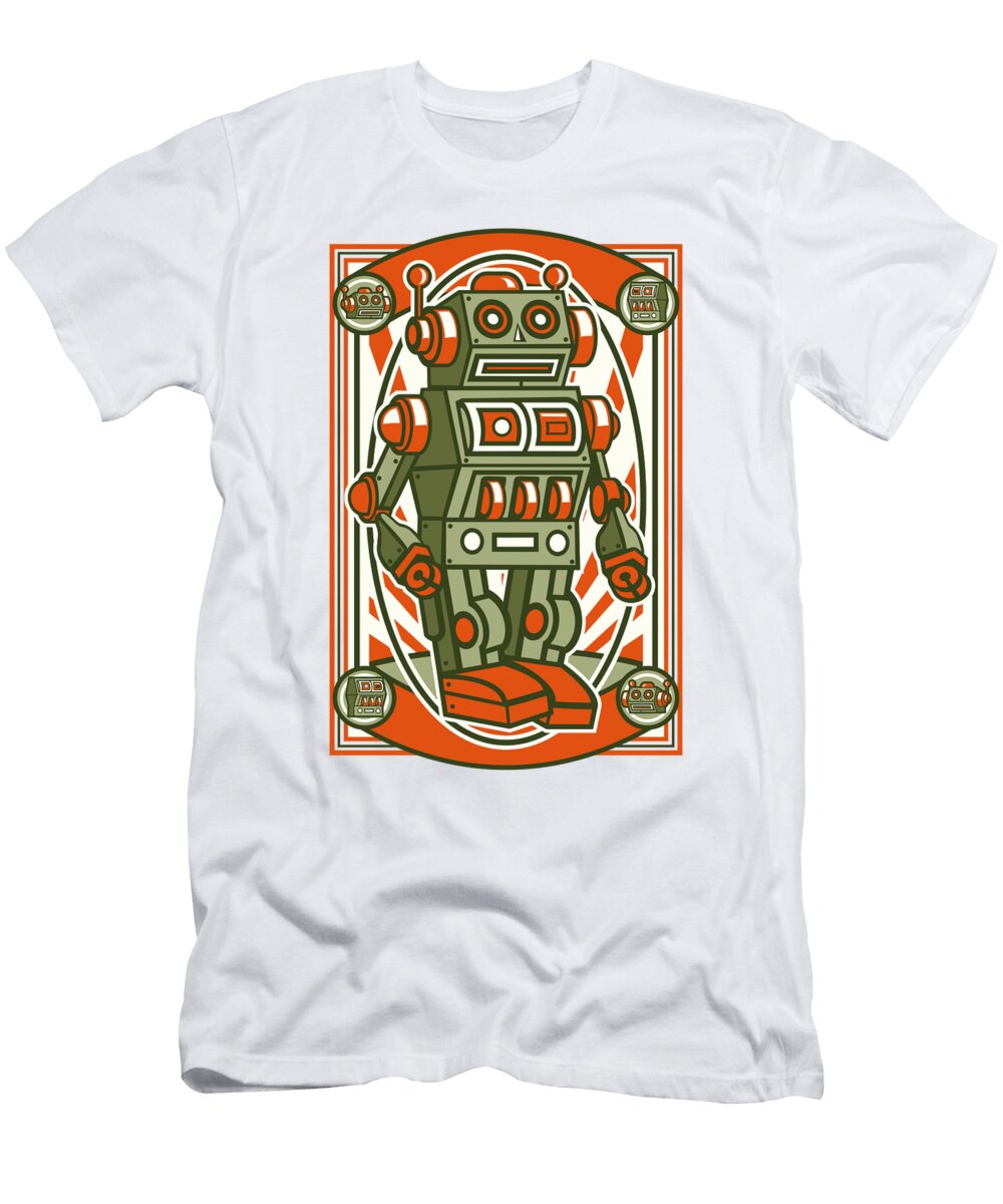 Tin Can Robot Long Shot T-Shirt