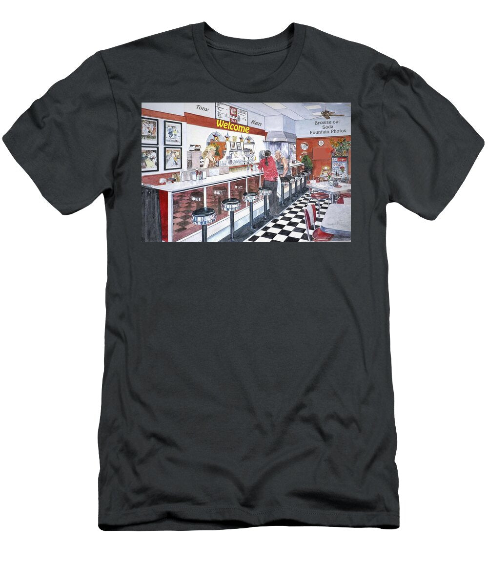 Tony and Ken Soda Fountain Photos Imagery At Work T-Shirt