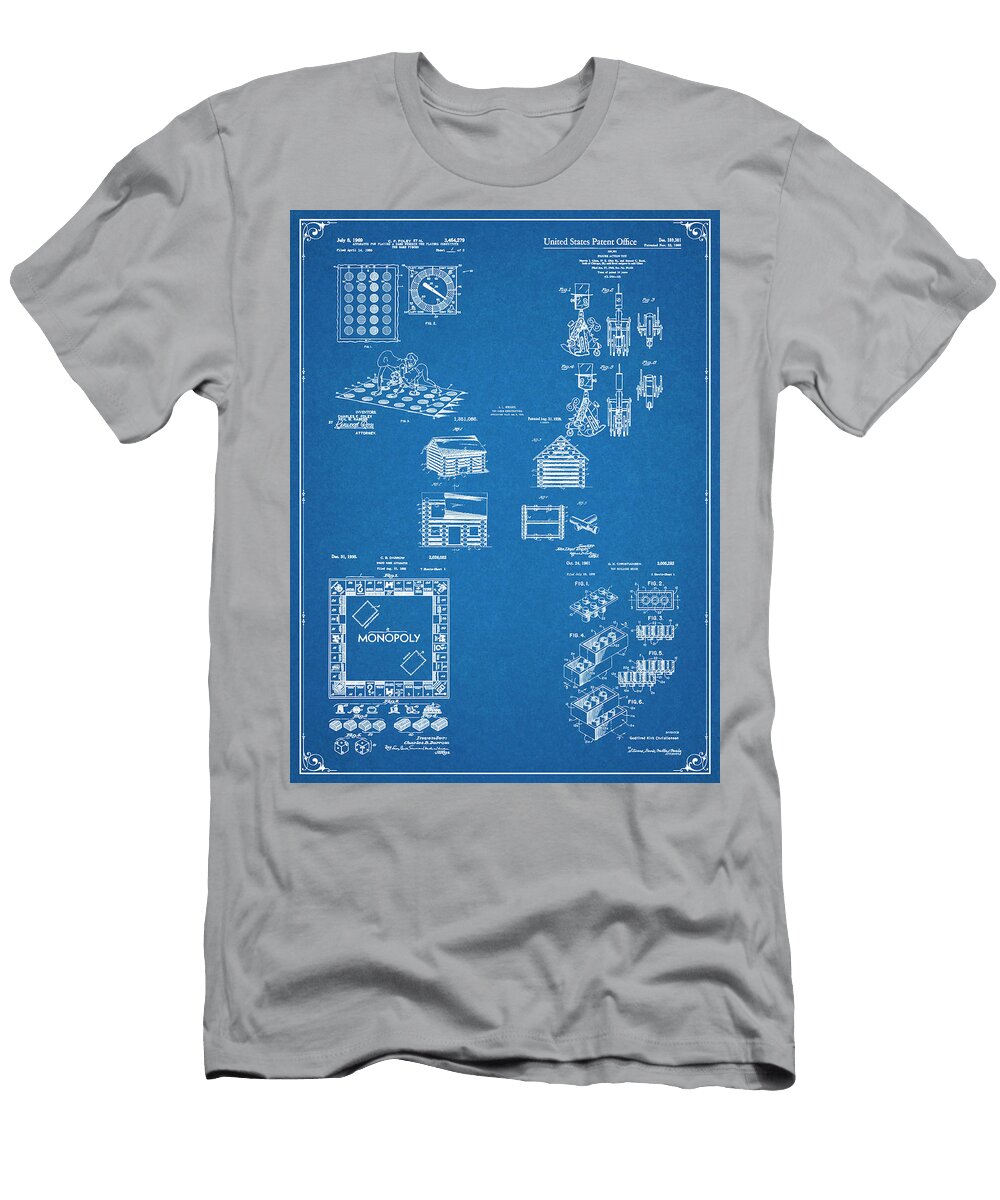 Toy Set Blueprint Patent Print Greg Edwards T-Shirt