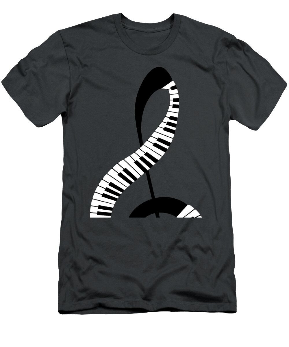 Treble Clef Piano Keys Musician Pianist Frank Diorea T-Shirt