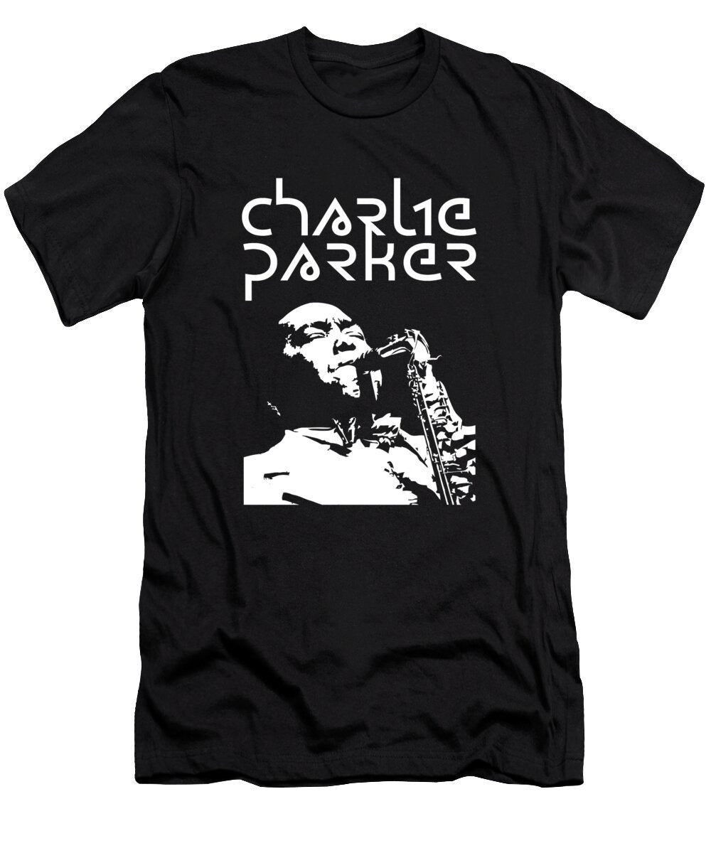 Tribute to Charlie Parker Blacklinewhite Art T-Shirt