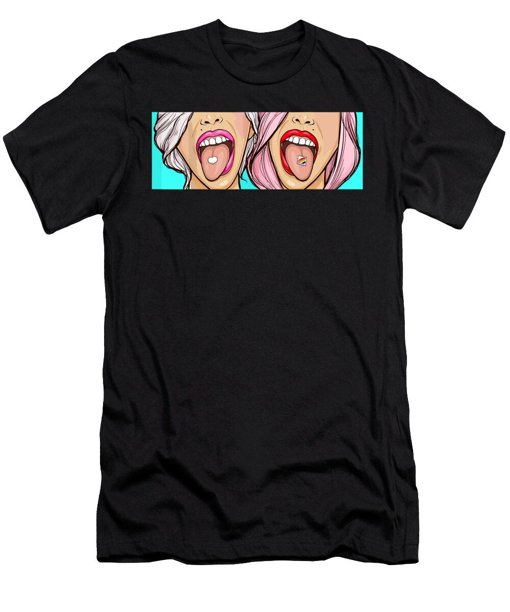 Trippy Girls Techno Lsd Trip Rave Mdma Trance Festival DJ 1 T-Shirt