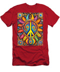 Trippy Peace Symbol Colorful Psychedelic Retro 1960s Abstract Stellart Studio T-Shirt