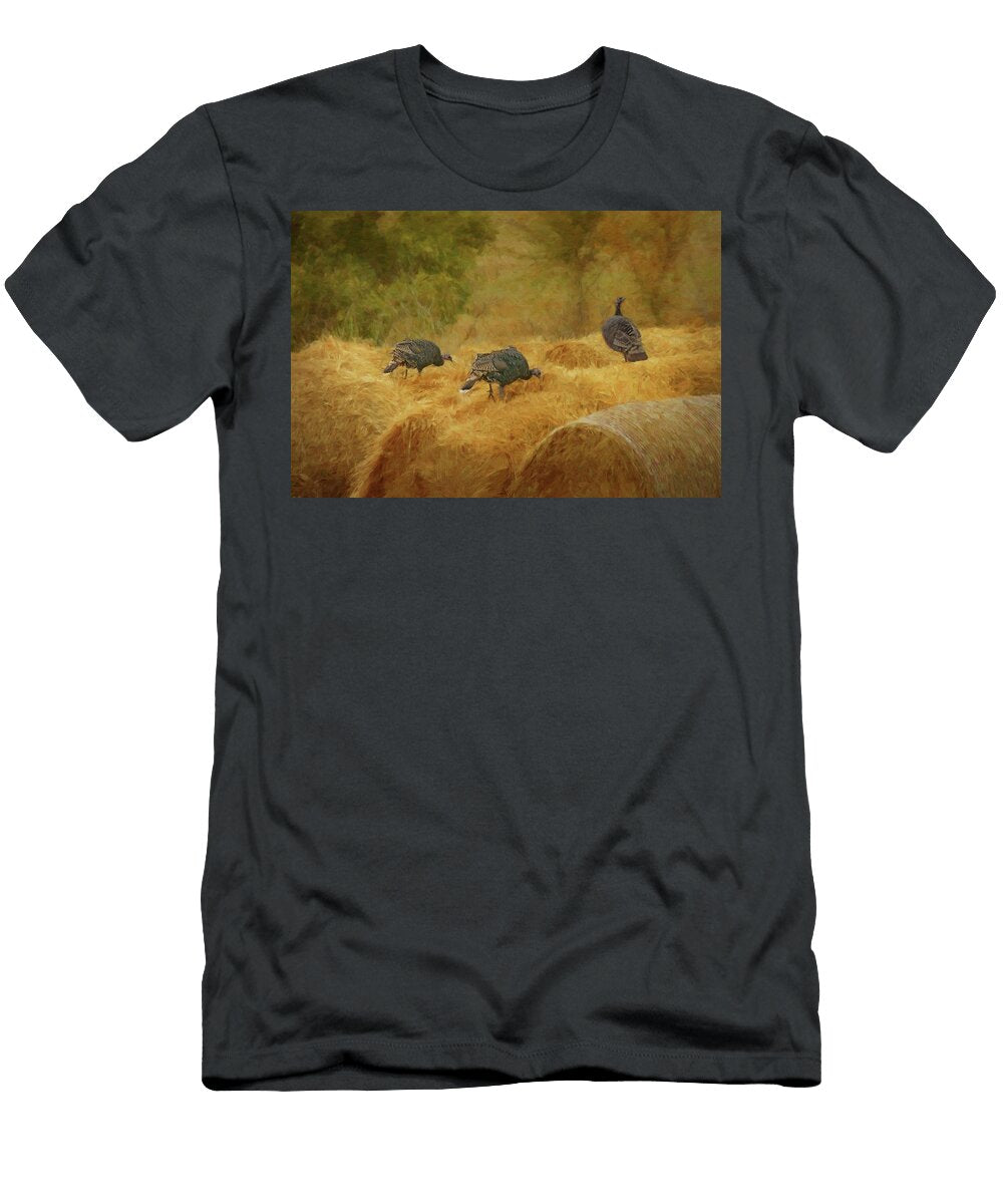 Turkeys in the Straw Nikolyn Mcdonald T-Shirt