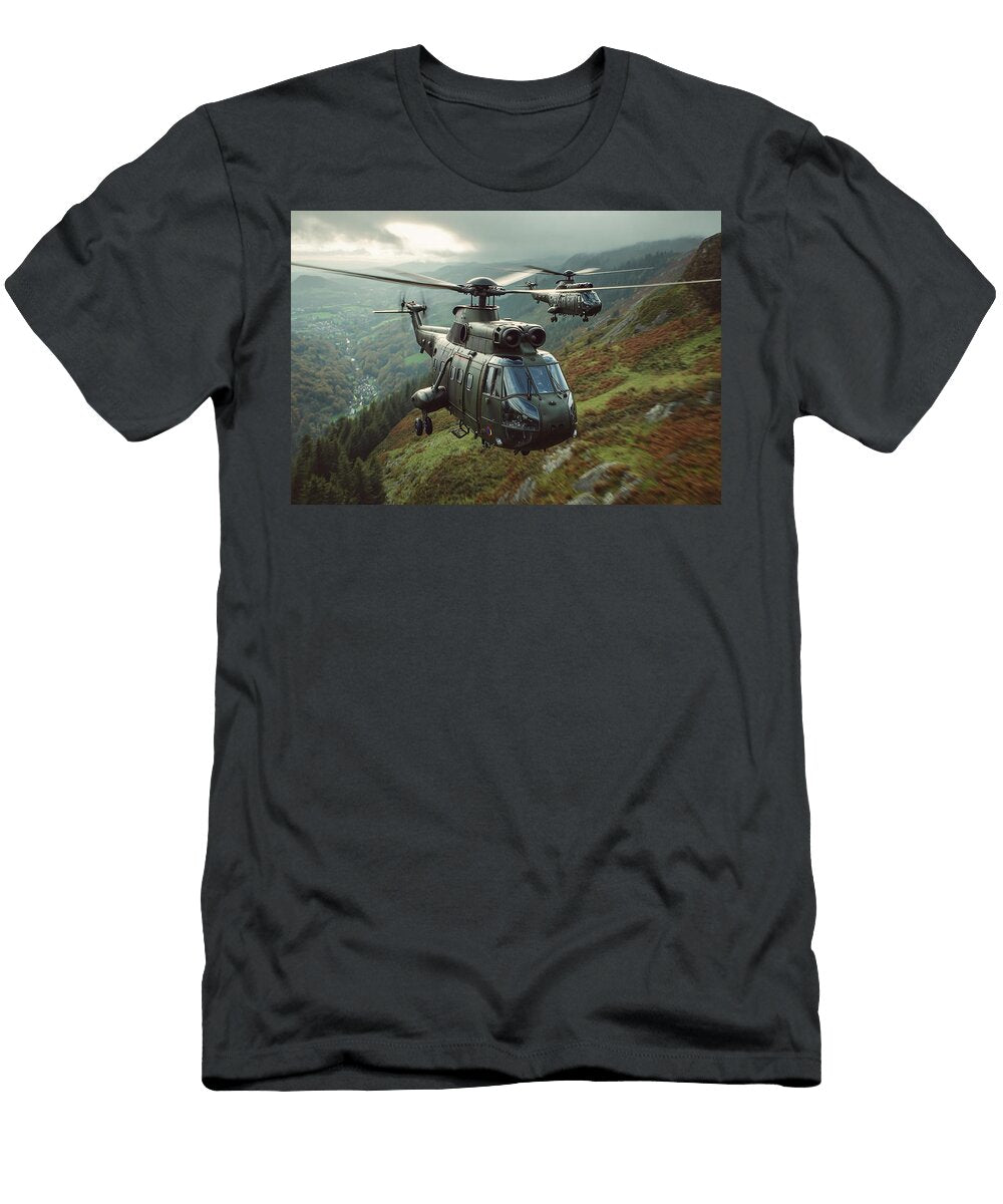 Twinned Over Terrain Start Aviation T-Shirt