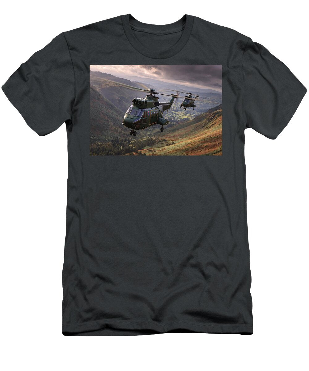 Two Helicopters One Sky Start Aviation T-Shirt