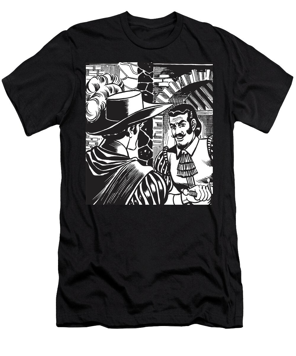 Two Men in Renaissance Dress Talking Csa Images T-Shirt