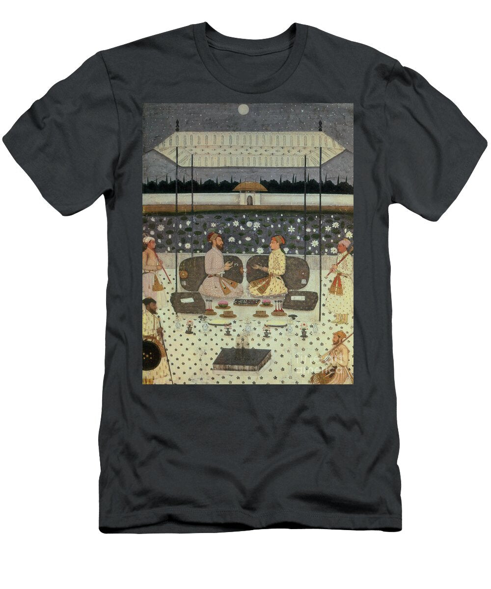 Two Moghul Princes Conversing At Night C1480 90 Persian School T-Shirt