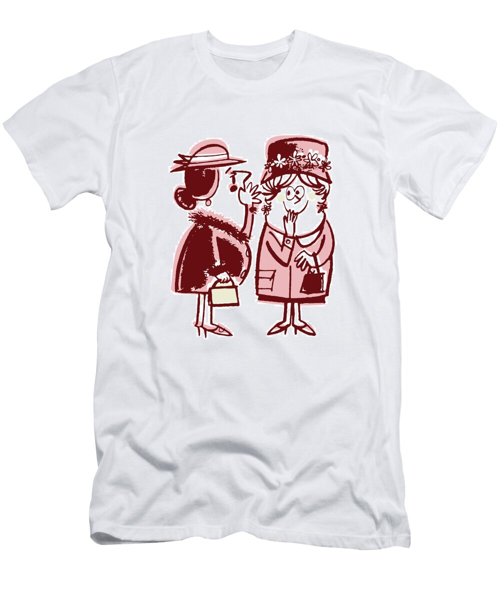 Two Older Women Talking Csa Images T-Shirt