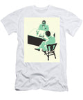 Two People Sitting At a Desk Csa Images T-Shirt
