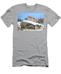 Two Puma Cubs Aged Nine Months in Snow Torres Del Paine Nick Garbutt Natureplcom T-Shirt