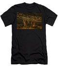 Two Puma Cubs Stalking a Guanaco At Dawn Torres Del Paine Lucas Bustamante Natureplcom T-Shirt