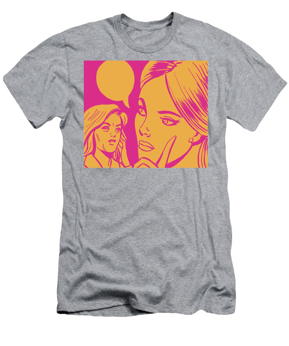 Two Women and Speech Balloon Csa Images T-Shirt
