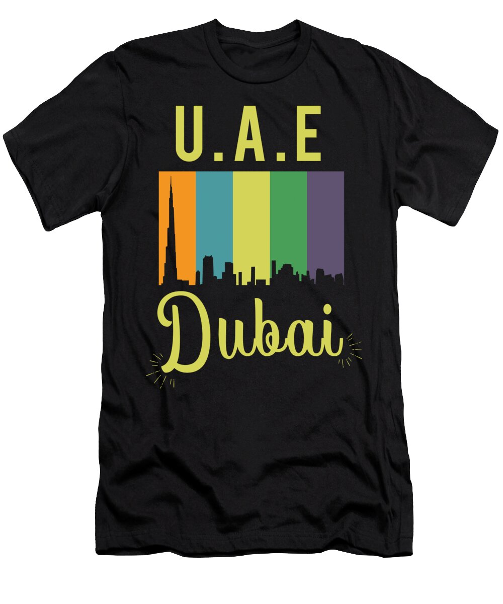 Uae United Arab Emirates Abu Dhabi Dubai Urban Marvels Unveiling Gulfs Architectural Treasures Dnt Prints T-Shirt