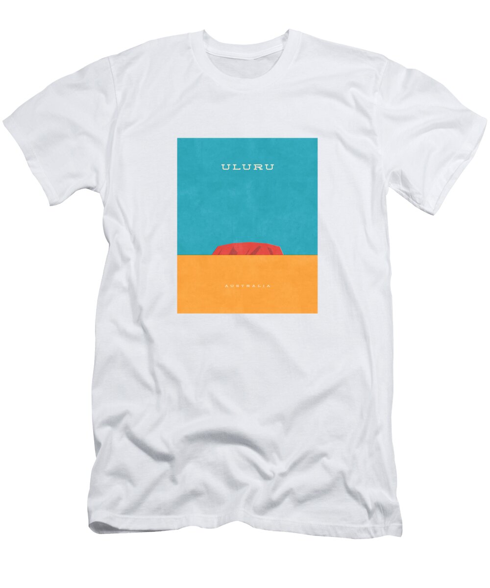 Uluru Ayers Rock Retro Tourism Organic Synthesis T-Shirt