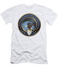 United States Cyber Command C Y B E R C O M Emblem Over White Leather Serge Averbukh T-Shirt
