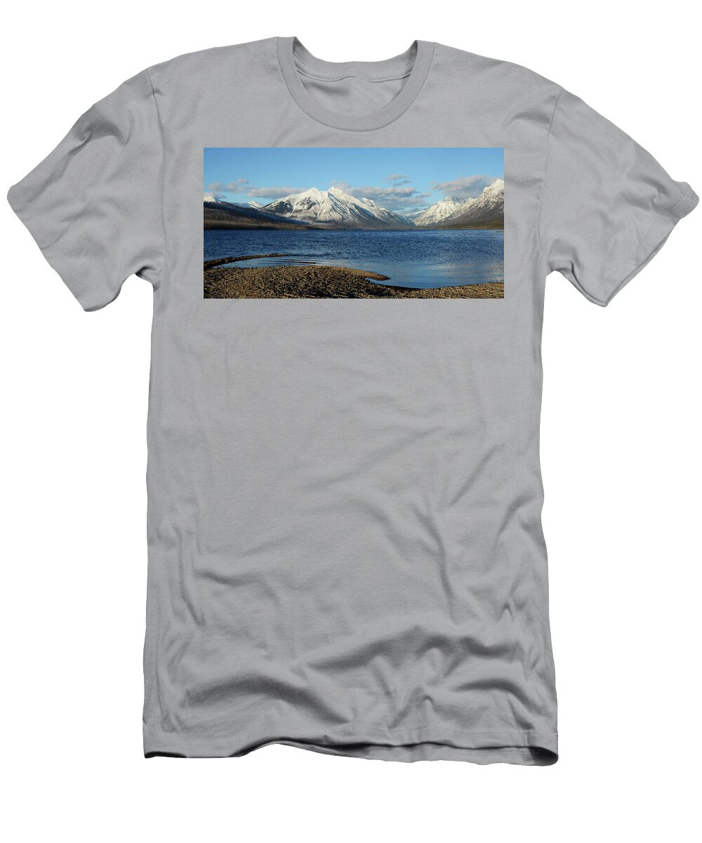 Upon the Shore Whispering Peaks Photography T-Shirt