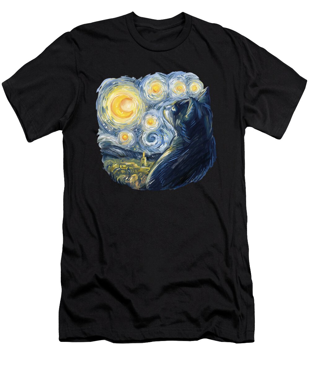Van Gogh Cat Me T-Shirt