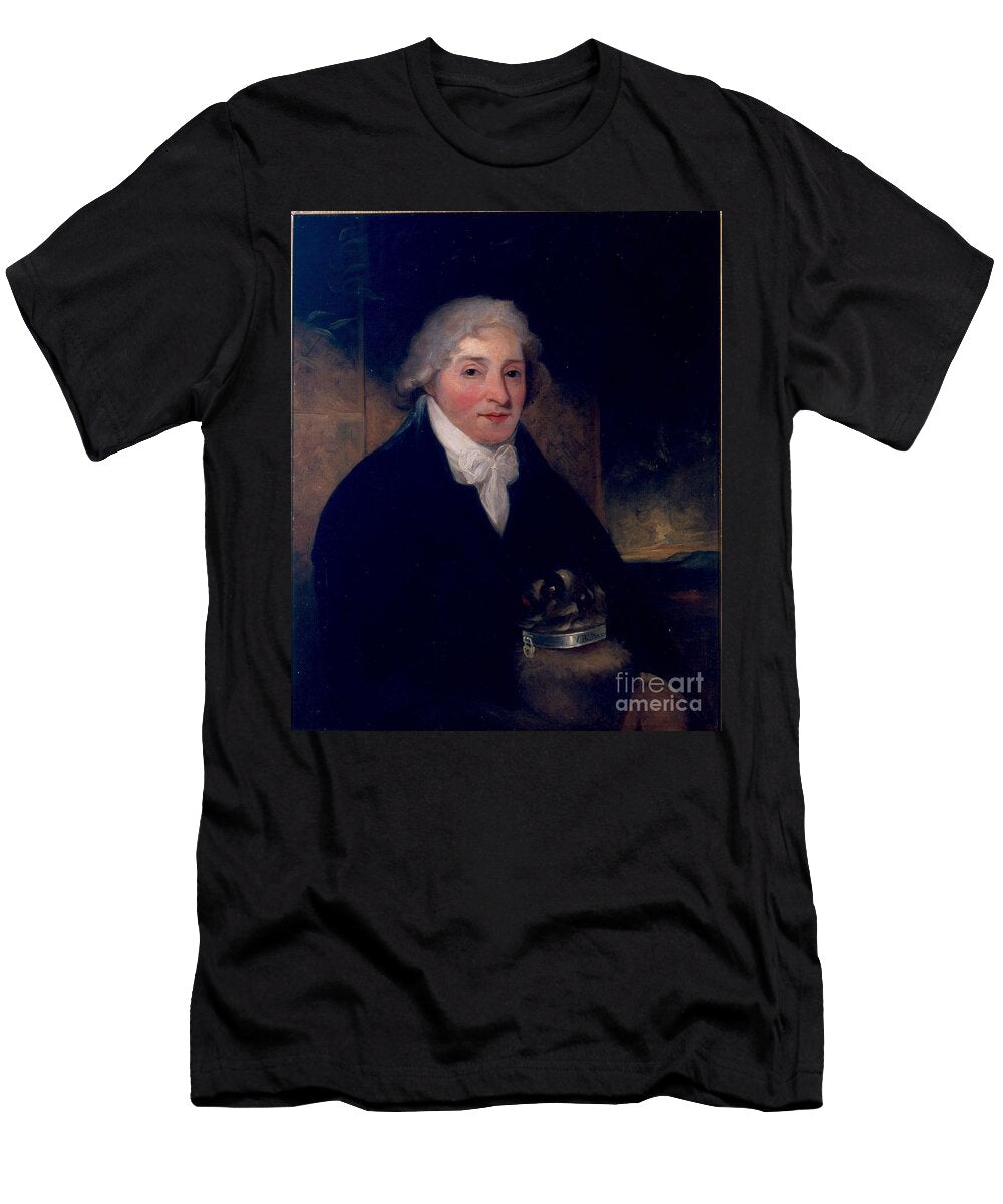 Venanzio Rauzzini with His Dog Turk C1795 Joseph Hutchison T-Shirt