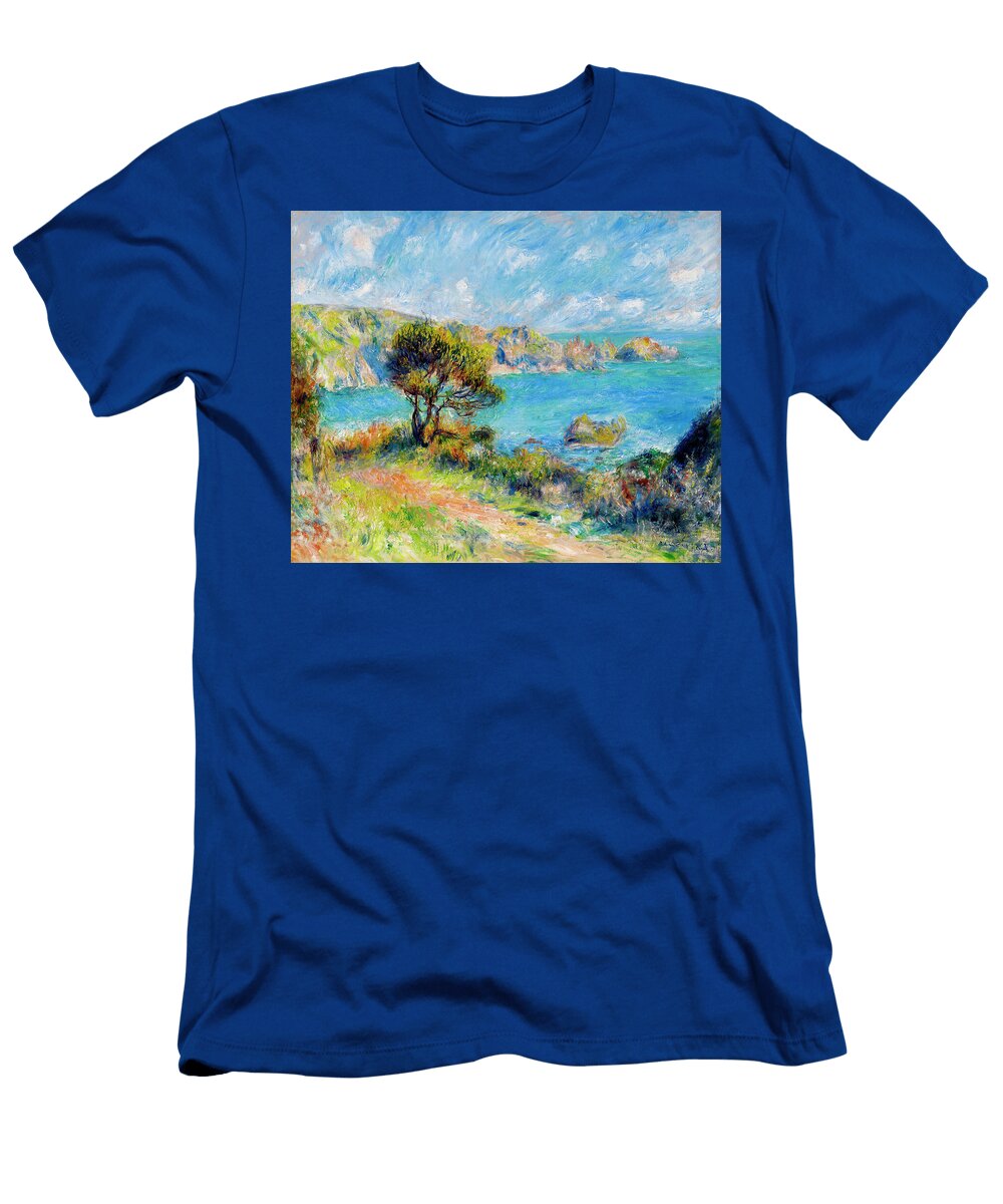 View At Guernsey By Pierre Auguste Renoir 1883 Pierre Auguste Renoir T-Shirt