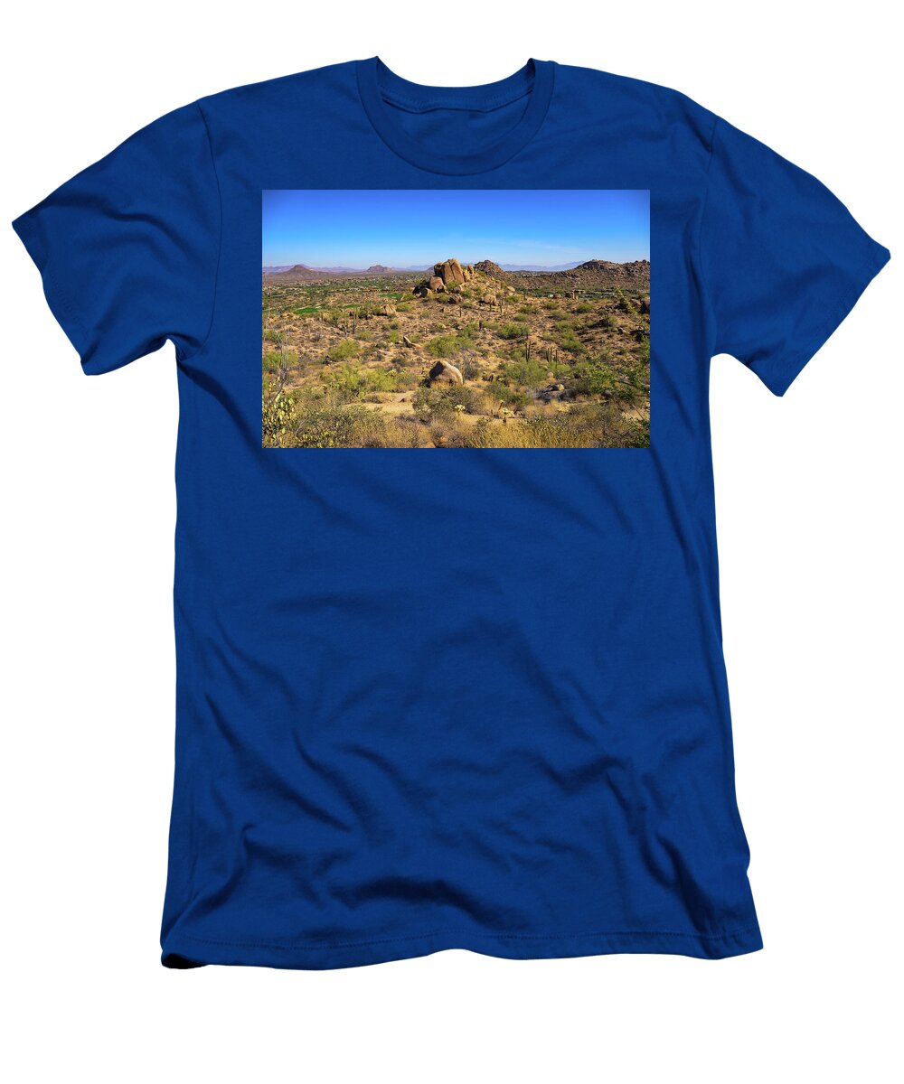 View From Pinnacle Peak Trail Overlooking Scottsdale Arizona Miroslav Liska T-Shirt