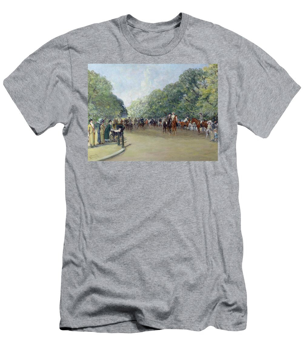 View of Hyde Park with Figures on Rotten Row Albert Jnr Ludovici T-Shirt