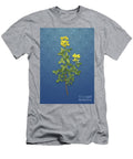 Vintage Common Cytisus Botanical Art on Bahama Blue Pattern N2795 Holy Rock Design T-Shirt