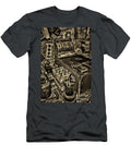 Vintage Gas Station Office Sepia Paul Ward T-Shirt