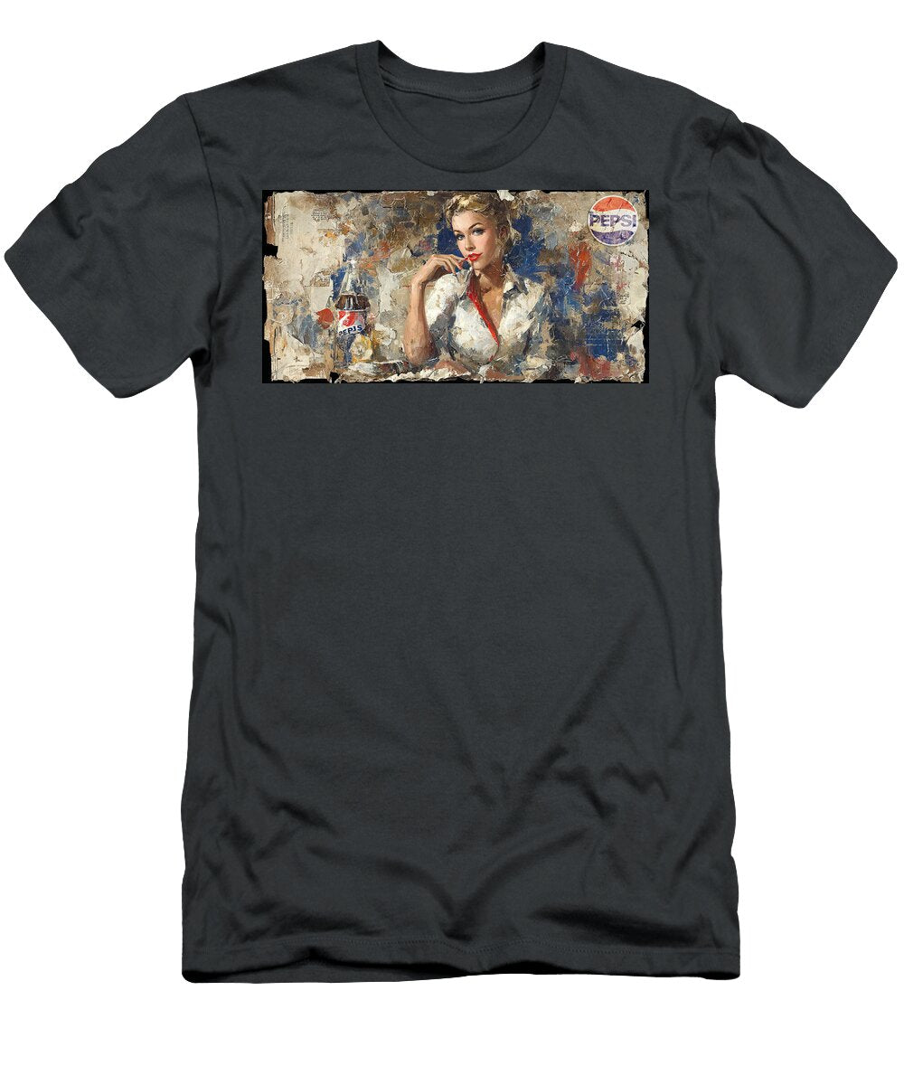 Vintage Pepsi Advertisement Lady Kevin Walker and Pixel Reverie T-Shirt